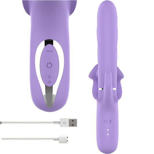 Intense Fun Intense - Billie Multifunction Rechargeable Vibrator Suction & Pulsing Purple