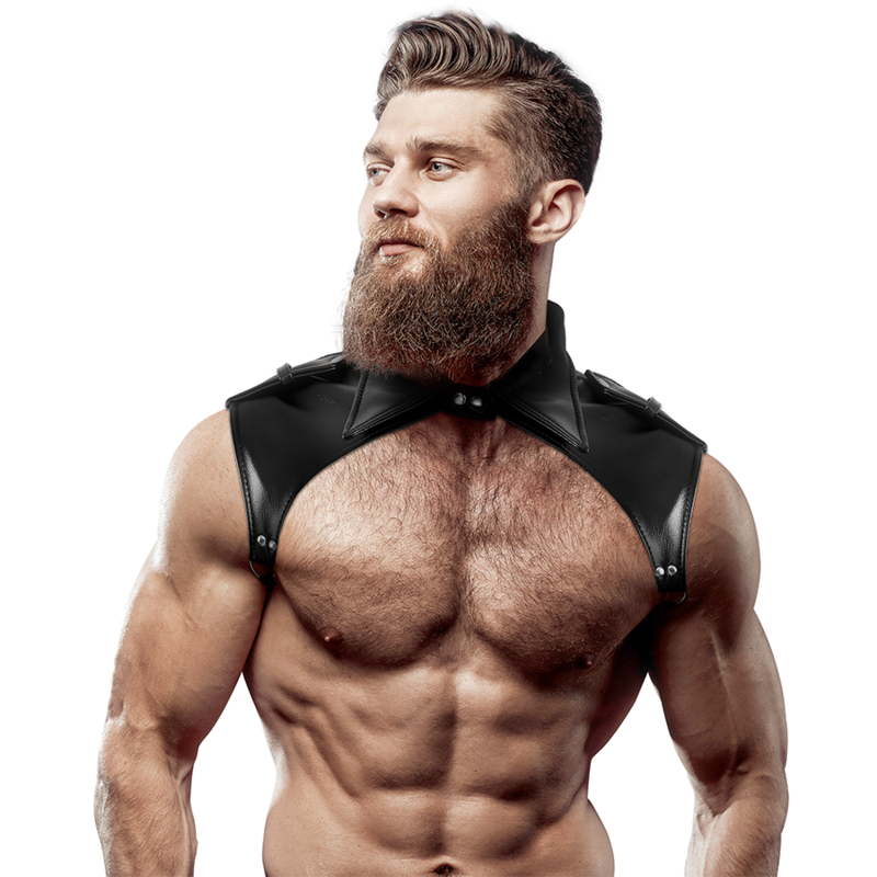Fetish Submissive Attitude Mens Brigade Adjustable Eco-Leather Neck Harness