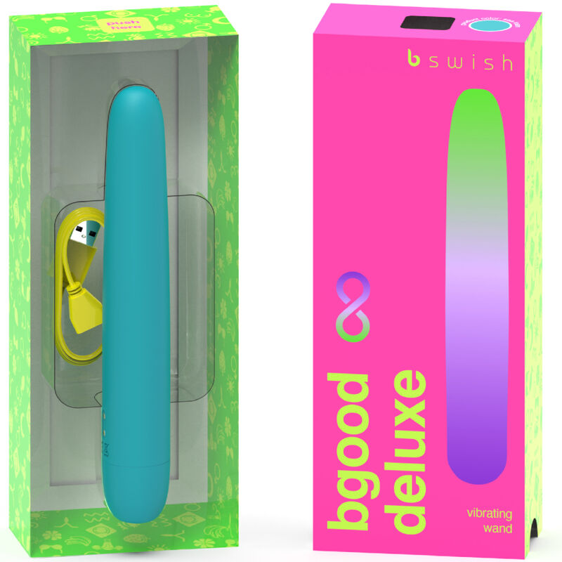 B Swish Bgood Infinite Deluxe Rechargeable Vibrator Blue Silicone