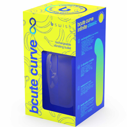 B Swish Bcute Curve Infinite Classic Limited Edition Rechargeable Silicone Vibrator Yellow