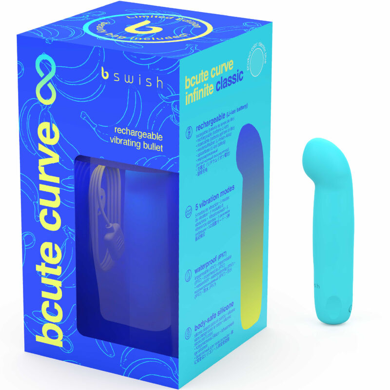 B Swish Bcute Curve Infinite Classic Limited Edition Blue Silicone Rechargeable Vibrator