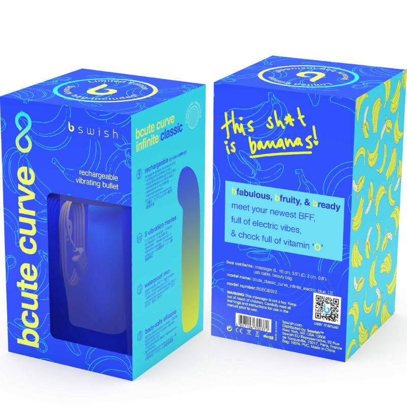 B Swish Bcute Curve Infinite Classic Limited Edition Blue Silicone Rechargeable Vibrator