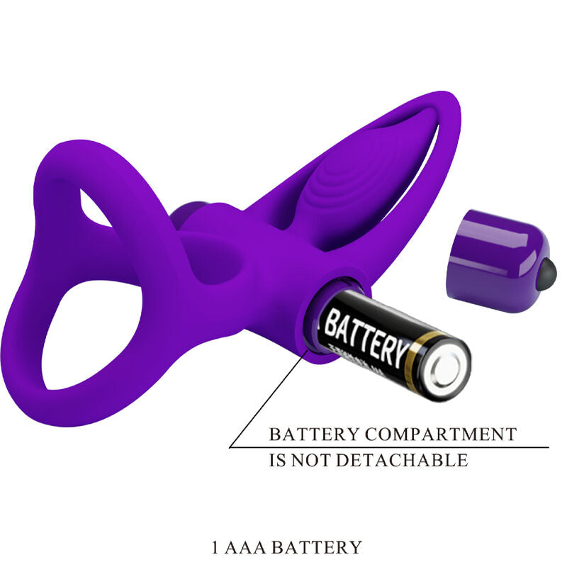 Pretty Love Male Pretty Love - Vibrator Ring 10 Vibrations Violet Silicone