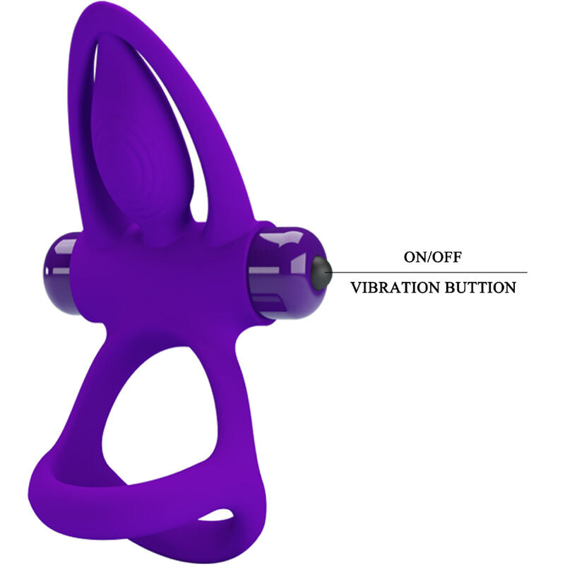 Pretty Love Male Pretty Love - Vibrator Ring 10 Vibrations Violet Silicone