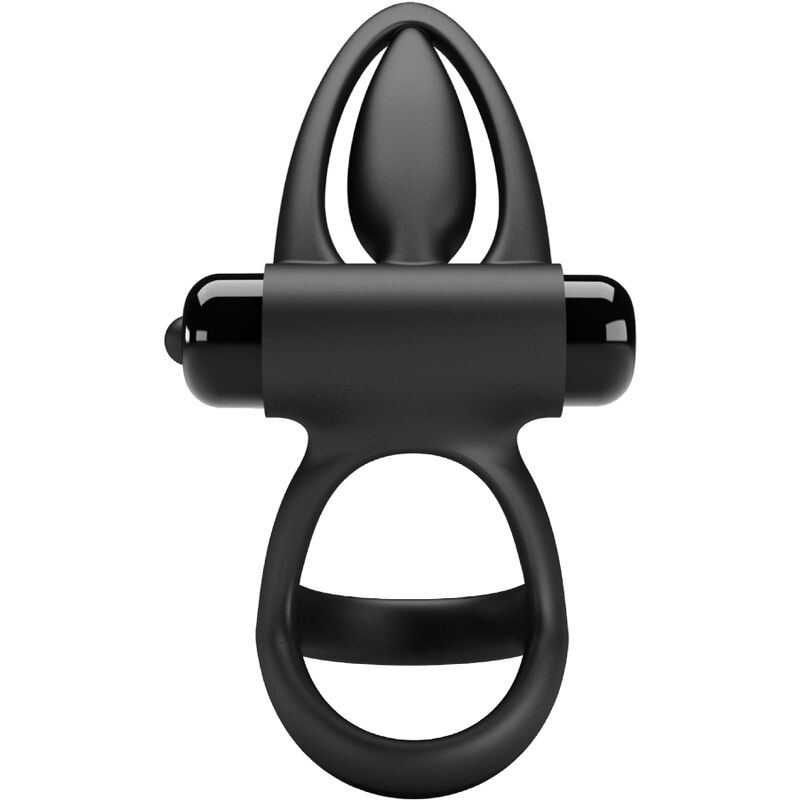 Pretty Love Male Pretty Love - Vibrating Ring 10 Vibrations Black Silicone