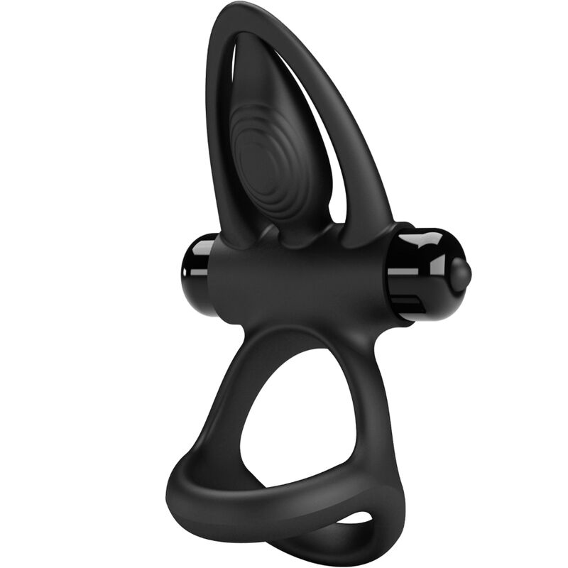 Pretty Love Male Pretty Love - Vibrating Ring 10 Vibrations Black Silicone
