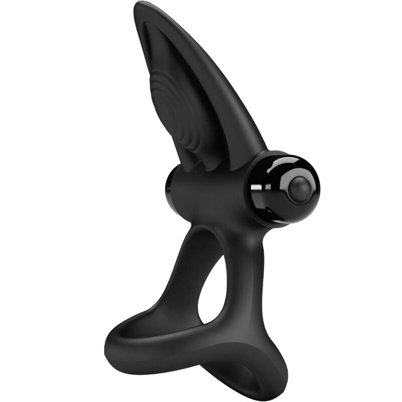 Pretty Love Male Pretty Love - Vibrating Ring 10 Vibrations Black Silicone