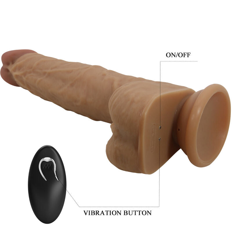 Pretty Love High Grade Pretty Love - Jonathan Silicone Dildo 3 Vibrations + 3 Insertion Measurements Remote Control 21 Cm