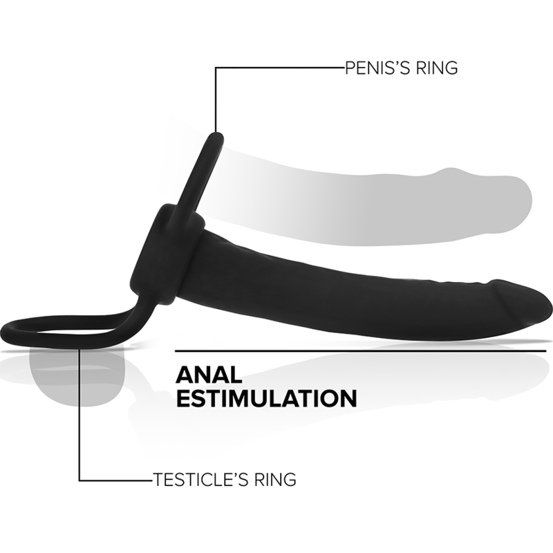 Mythology Fantasy Dildo Mythology - Cobi Onyx Anal Dildo With Cock And Testicle Ring 13 Silicone Cm