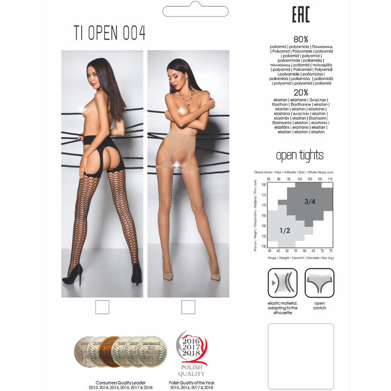 Passion Woman Garter & Stock Passion - Tiopen 004 Black Tights 1/2 40 Den