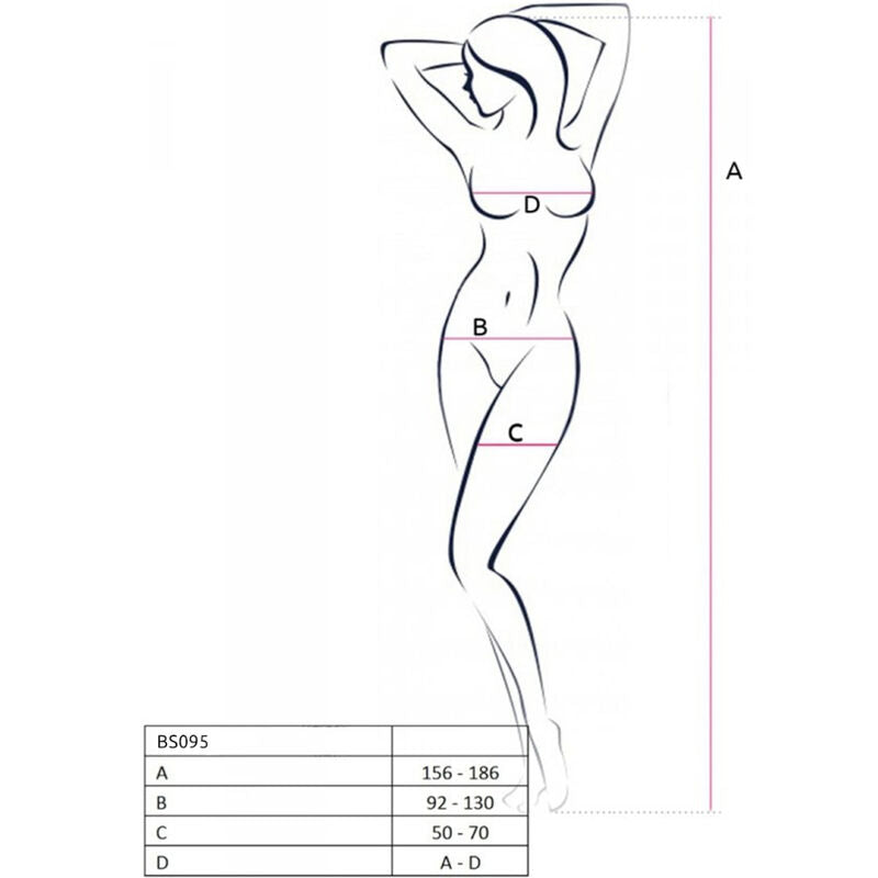 Passion Woman Bodystockings Passion - Bs095 Bodystocking Rojo Talla Unica