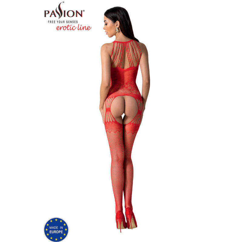 Passion Woman Bodystockings Passion - Bs095 Bodystocking Rojo Talla Unica