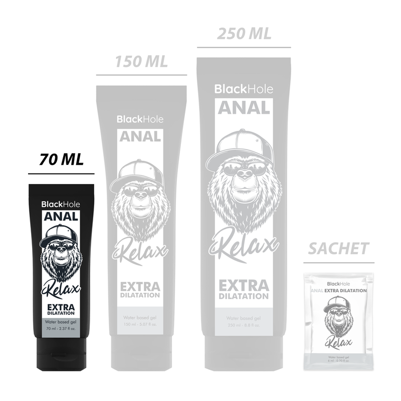 Black Hole Water Base Gel Anal Dilation 70 Ml
