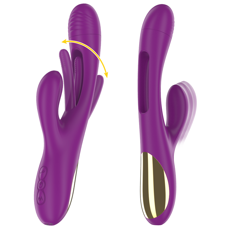 Intense Fun Intense - Apolo Rechargeable Multifunction Vibrator 7 Vibrations With Swinging Motion Purple