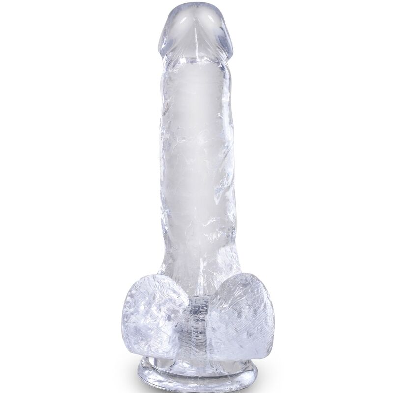 King Cock Clear Realistic Penis With Balls 13.5 Cm Transparent