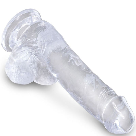 King Cock Clear Realistic Penis With Balls 13.5 Cm Transparent