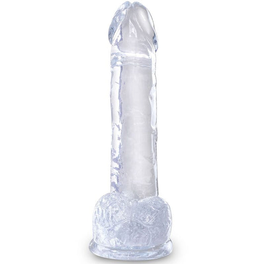 King Cock Clear Realistic Penis With Balls 15.2 Cm Transparent
