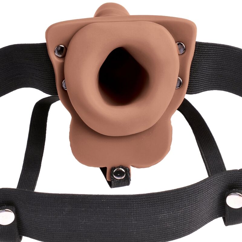 Fetish Fantasy Series Adjustable Harness Realistic Penis With Rechargeable Testicles And Vibrator 15 Cm