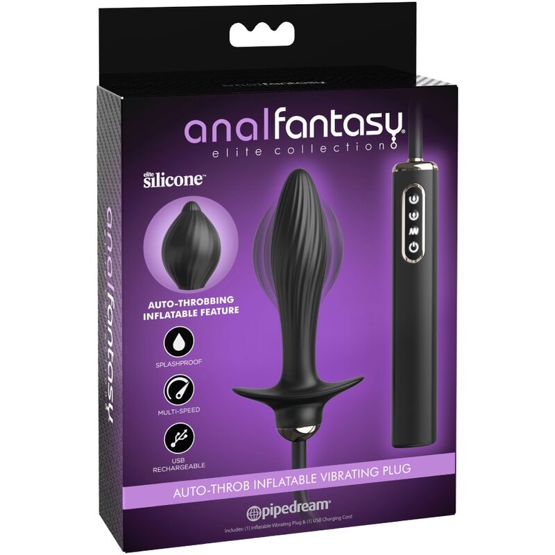 Anal Fantasy Elite Collection Inflatable Plug & Auto-Throb Vibrator