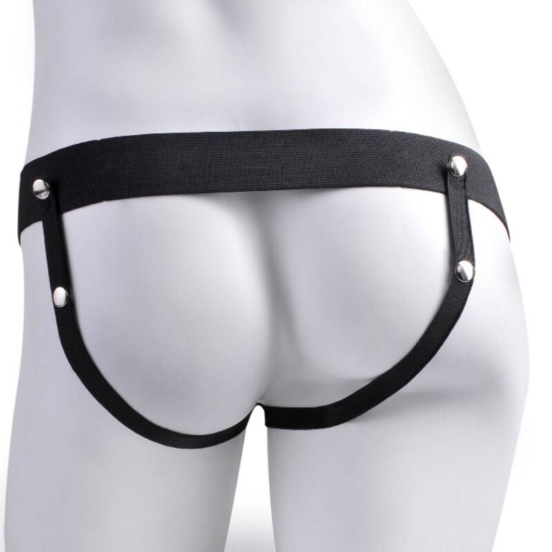 Fetish Fantasy Series Adjustable Harness Realistic Penis With Balls Rechargeable And Vibrator 17.8 Cm