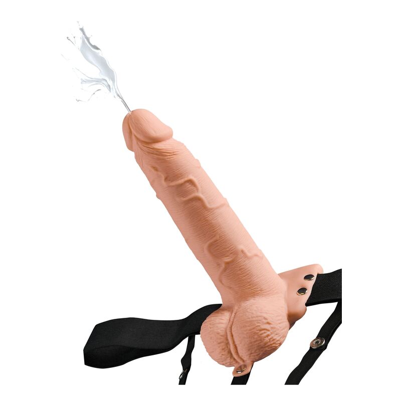 Fetish Fantasy Series Adjustable Harness Realistic Penis With Balls Squirting 19 Cm