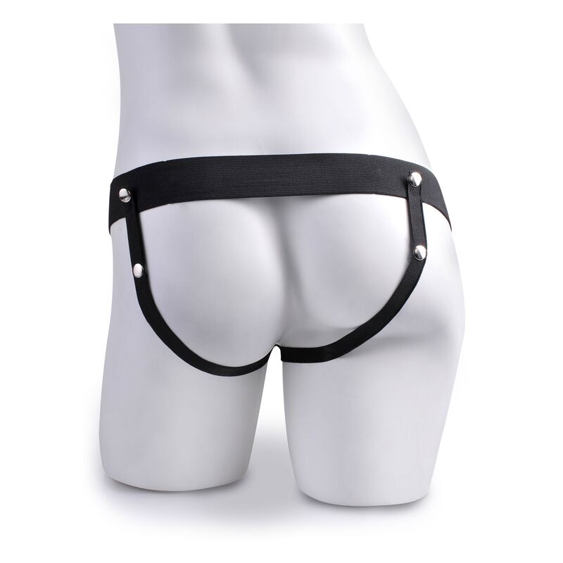 Fetish Fantasy Series Adjustable Harness Realistic Penis With Balls Squirting 19 Cm