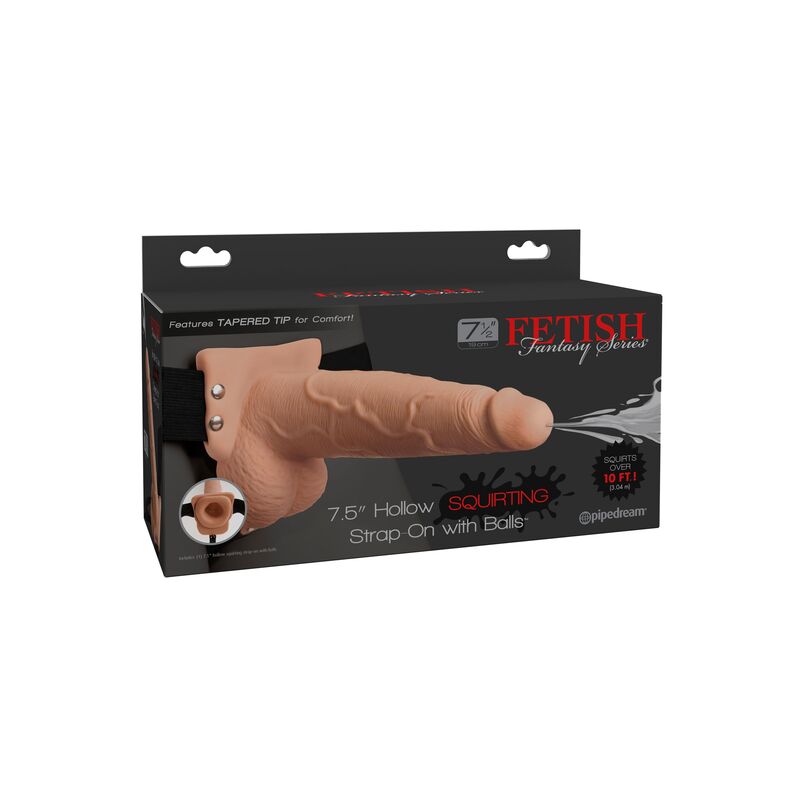 Fetish Fantasy Series Adjustable Harness Realistic Penis With Balls Squirting 19 Cm