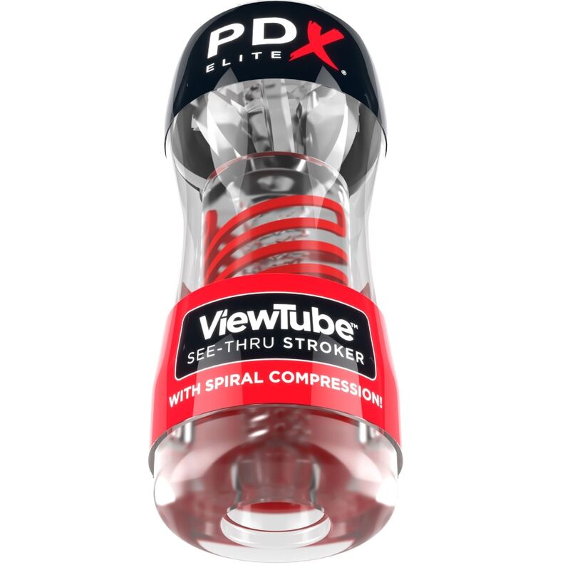 Pdx Elite Stroker Viewtube 2 Spiral Compression Transparent