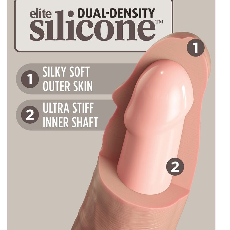 King Cock Elite Realistic Silicone Dildo 17.8 Cm