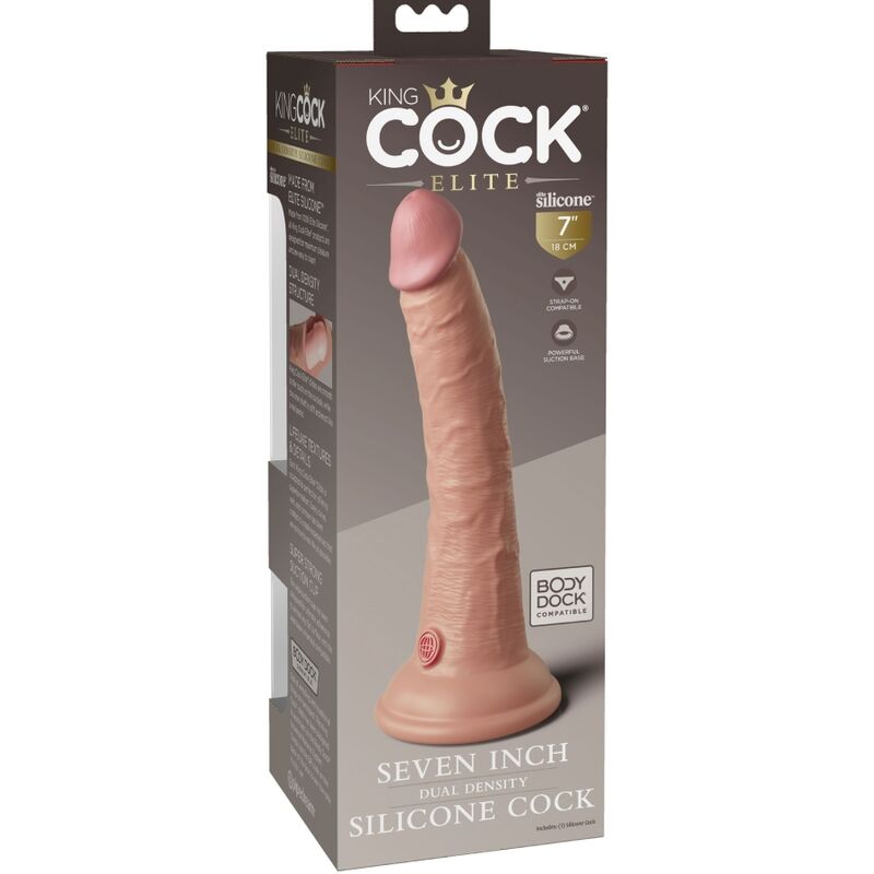 King Cock Elite Realistic Silicone Dildo 17.8 Cm
