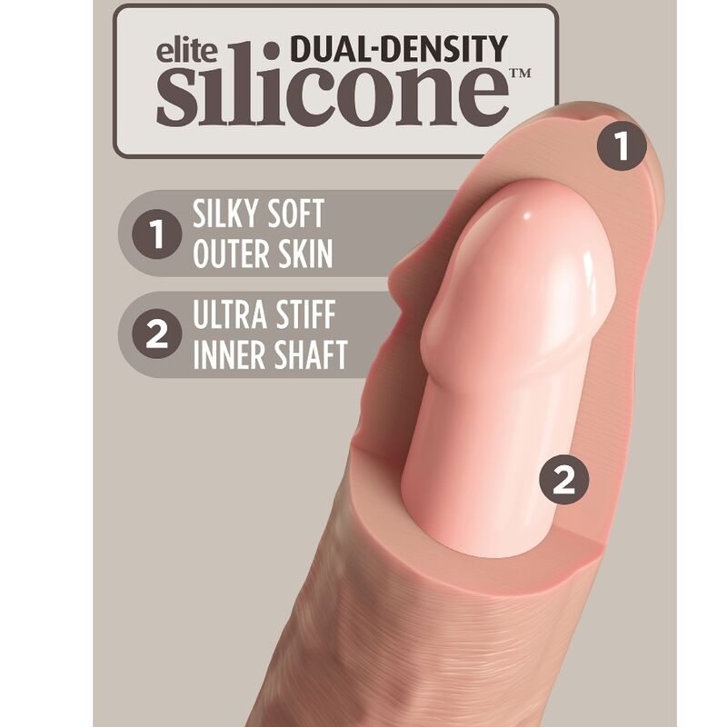 King Cock Elite Realistic Silicone Dildo 25.4 Cm