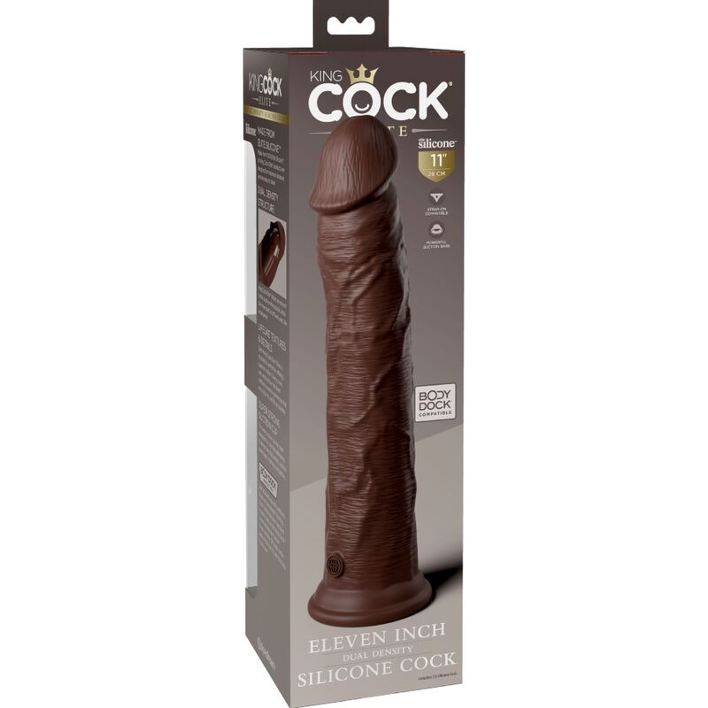 King Cock Elite Realistic Silicone Dildo 28 Cm Brown