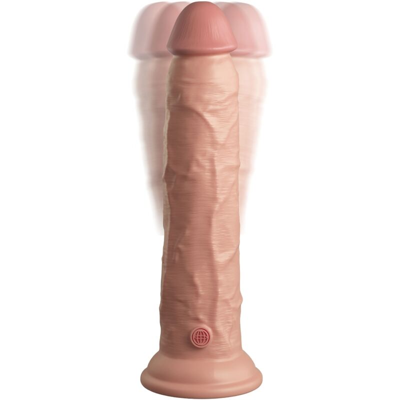 King Cock Elite Realistic Dildo Vibrator & Silicone Remote Control 23 Cm