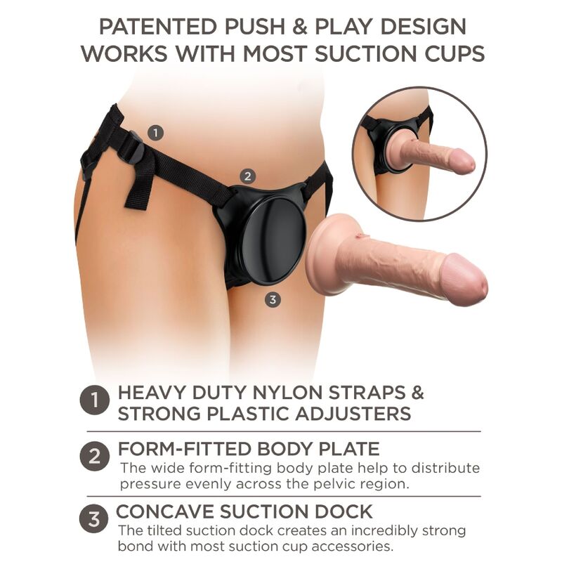 King Cock Elite Adjustable Harness With Dildo 15.2 Cm For Beginners