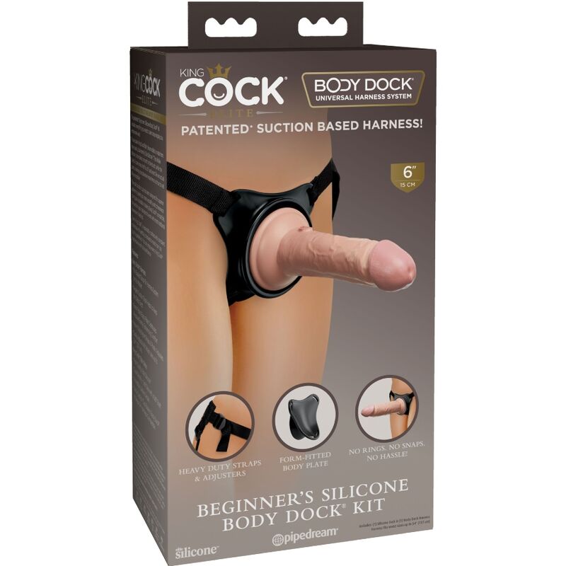 King Cock Elite Adjustable Harness With Dildo 15.2 Cm For Beginners