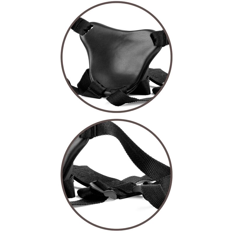 King Cock Elite Deluxe Adjustable Harness Kit Ring With Testicles & Dildo 20.3 Cm