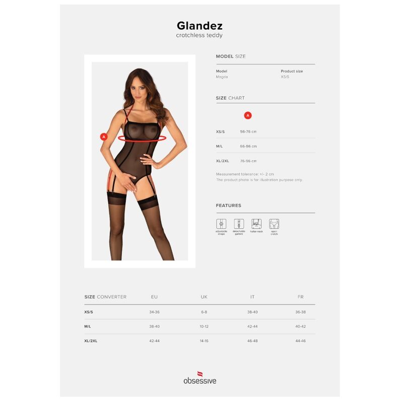 Obsessive Teddies Obsessive - Glandez Teddy Crotchless M/L