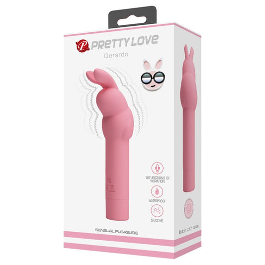 Pretty Love Gerardo Pink Rabbit Silicone Vibrator