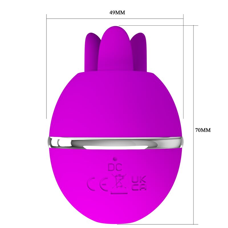 Pretty Love Flirtation Pretty Love - Gemini Ball Purple Round Silicone Vibrator