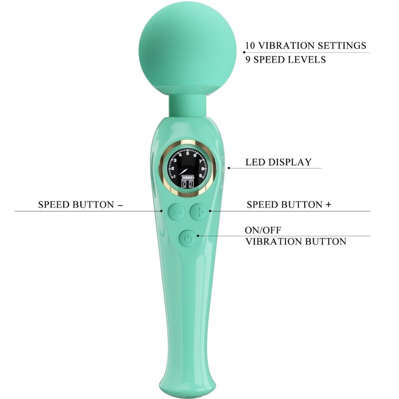 Pretty Love Led Pretty Love - Skyler Green Wand Vibrator