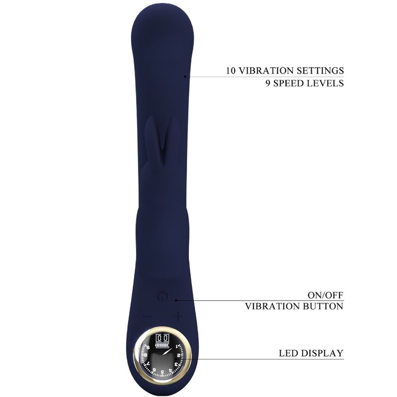 Pretty Love Lamar Rabbit Vibrator Blue G-Spot