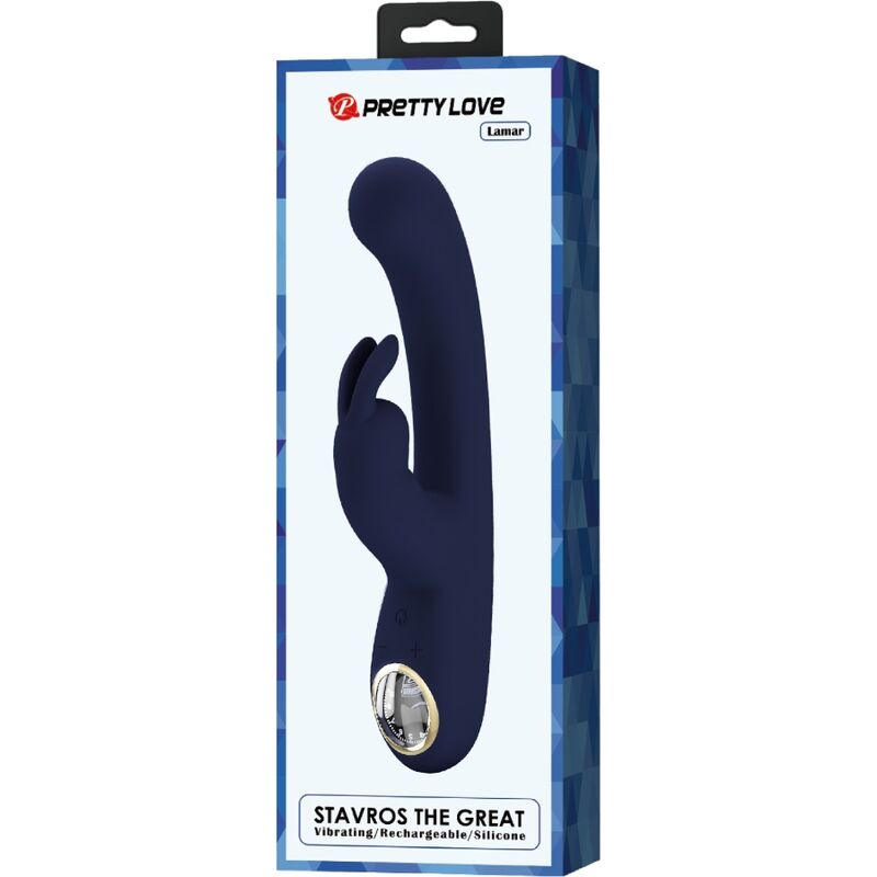 Pretty Love Lamar Rabbit Vibrator Blue G-Spot