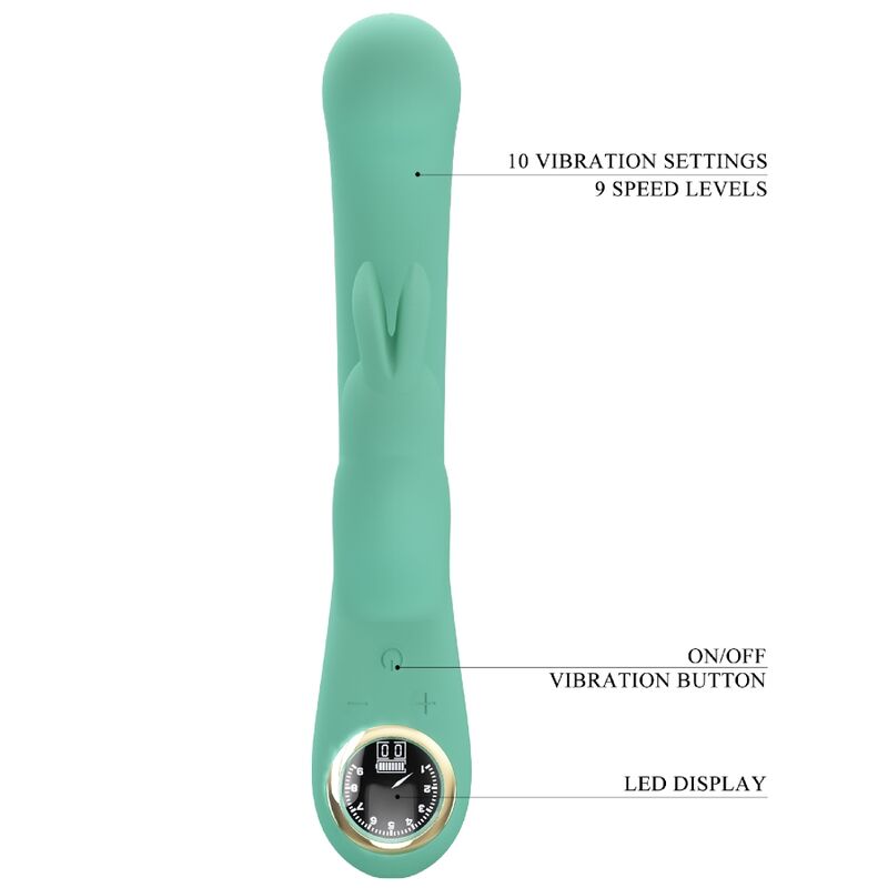 Pretty Love Led Pretty Love - Lamar Rabbit Vibrator & Green G-Spot