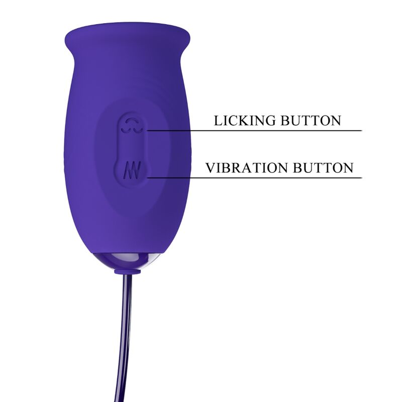 Pretty Love Daisy-Youth Vibrating Egg and Licking Stimulator Purple