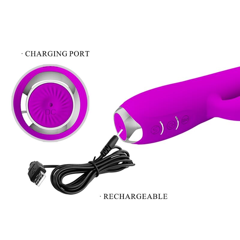Pretty Love C-Type Pretty Love - Gloria Rechargeable Rabbit Vibrator-Waterproof Purple