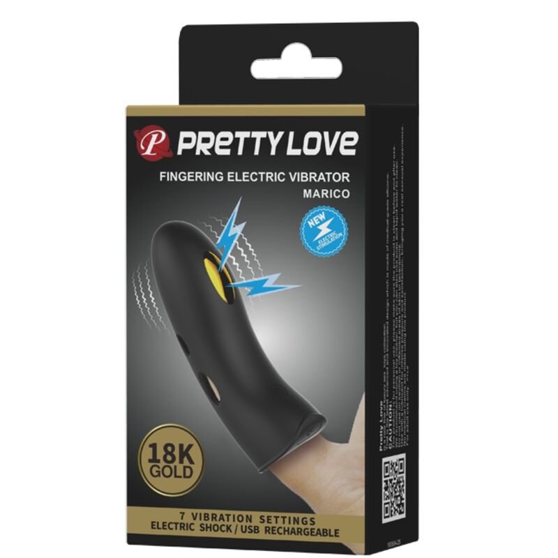 Pretty Love Male Pretty Love - Marico Black Electro-Stimulator Finger Cover