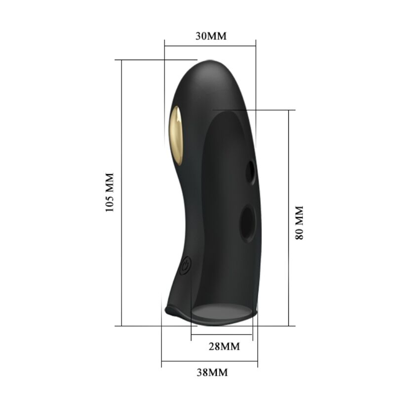Pretty Love Male Pretty Love - Marico Black Electro-Stimulator Finger Cover