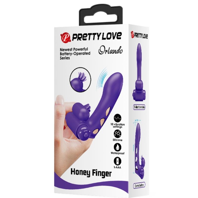 Pretty Love Male Pretty Love - Orlando Purple Vibrator Finger Cover