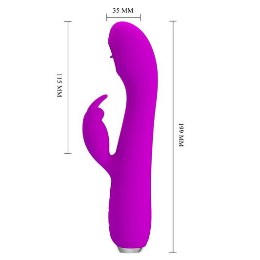 Pretty Love C-Type Pretty Love - Rachel Rechargeable Vibrator With Purple Sucker