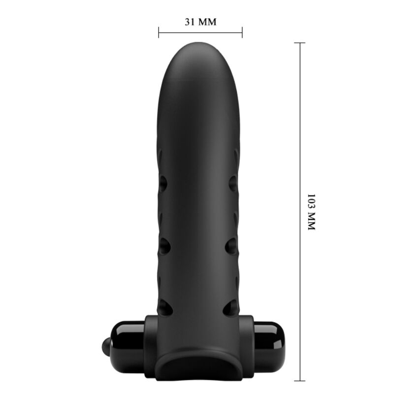 Pretty Love Male Pretty Love - Vance Black Rabbit Vibrator Finger Cover